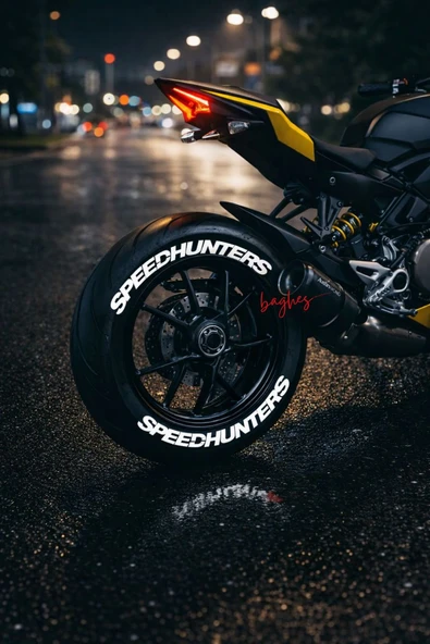 Speed Hunters Motosiklet Ve Otomobil Araç 3d Oto Lastik Yazısı 4 Adet Sticker Arma Seti ürün görseli 1