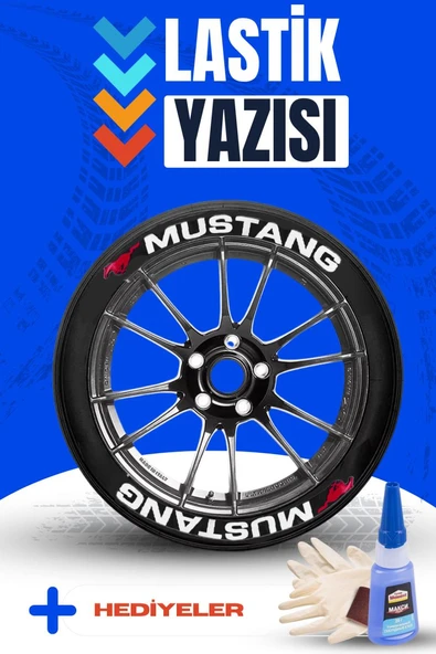 Mustang Motosiklet Ve Otomobil Araç 3d Oto Lastik Yazısı Sticker Arma Seti – 8 Adet ürün görseli 1