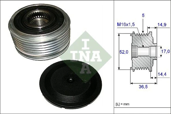 Mercedes Alternatör Kasnagı - Alternatör Kasnagı - İna 535 0129 10 ürün görseli 1