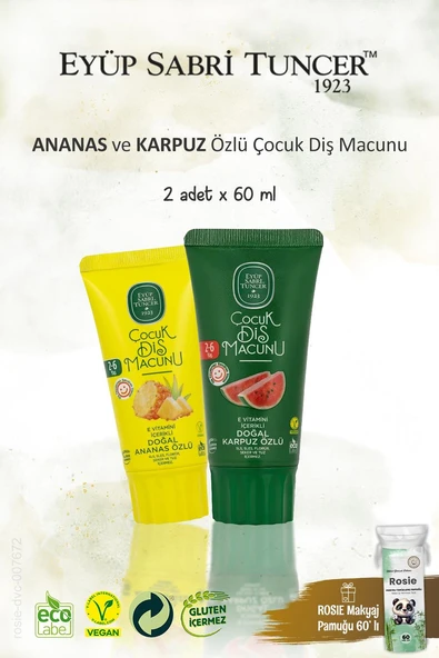 EST Karpuz ve Ananas Özlü Çocuk Diş Macunu 60 ml, ROSIE ürün görseli 1