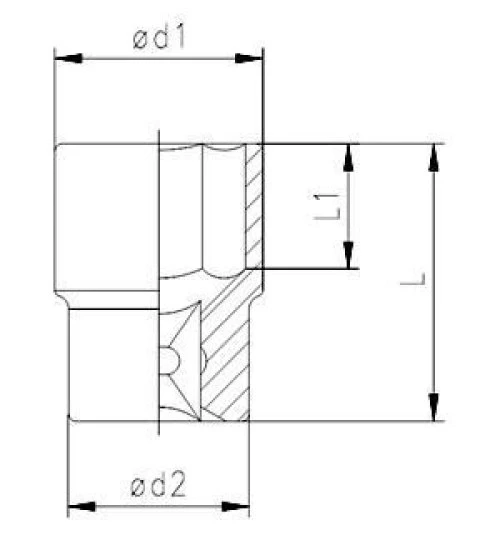 Elta 1115 1/2'' Lokma Anahtar 12 mm ürün görseli 1