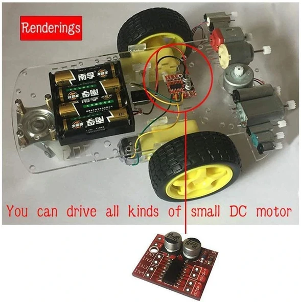 L298N Mini DC ve Step Motor Sürücü Modülü - Resim 9