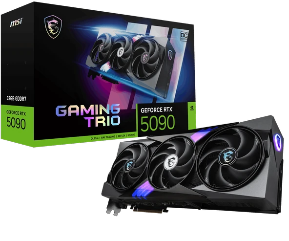 MSI RTX5090 32GB GAMING TRIO OC 16G GDDR7 512bit HDMI DP PCIe 5.0 ürün görseli 1