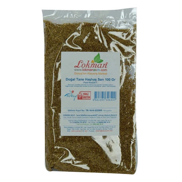 Haşhaş u Tane Doğal Sarı 100 Gr Paket - Resim 2