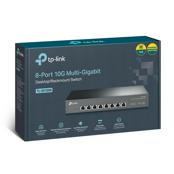 TP-LINK 8port 10-Gigabit Yönetilemez Switch TL-SX1008 ürün görseli 1