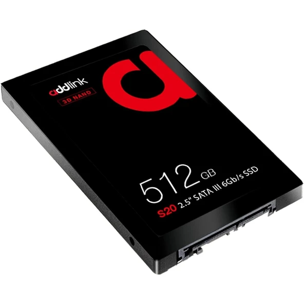 Addlink 512GB 500-450 MB/s 2.5” SATA III 6Gb/s SSD AD512GBS20S3S ürün görseli 1