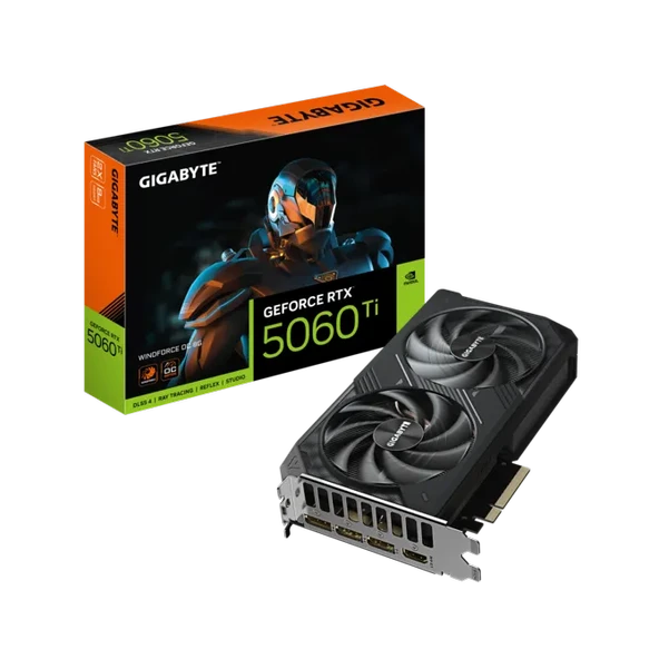 GIGABYTE 8GB RTX5060Ti WINDFORCE OC GV-N506TWF2OC-8GD GDDR7 128Bit HDMI-DP PCIE 5.0 ürün görseli 1