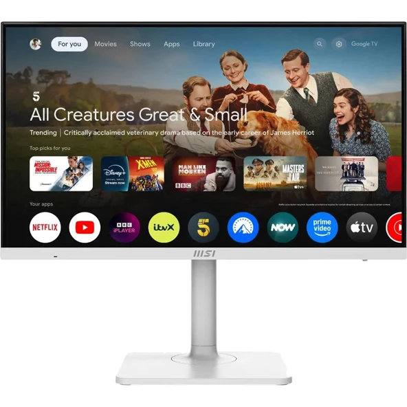 MSI 27" Flat IPS Modern 1ms 60Hz Pivot Beyaz Smart Monitör (3840x2160) MD272UPSW ürün görseli 1
