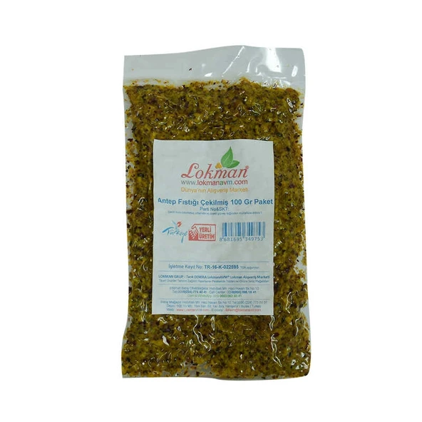 Antep Fıstığı Çekilmiş 100 Gr paket ürün görseli 1