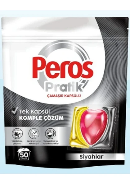Peros Çamaşır Deterjanı Tableti (Kapsülü) Siyahlar Için 50 Adet ürün görseli 1