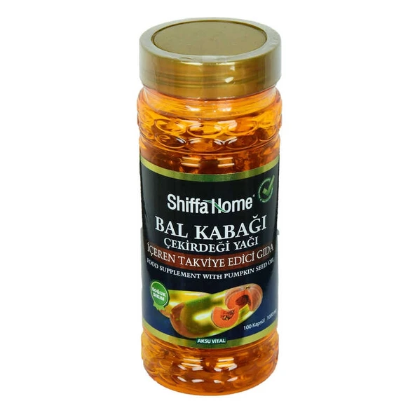 Shiffa Home Bal Kabağı Çekirdeği Yağı Soğuk Pres 1000 Mg x 100 ürün görseli 1