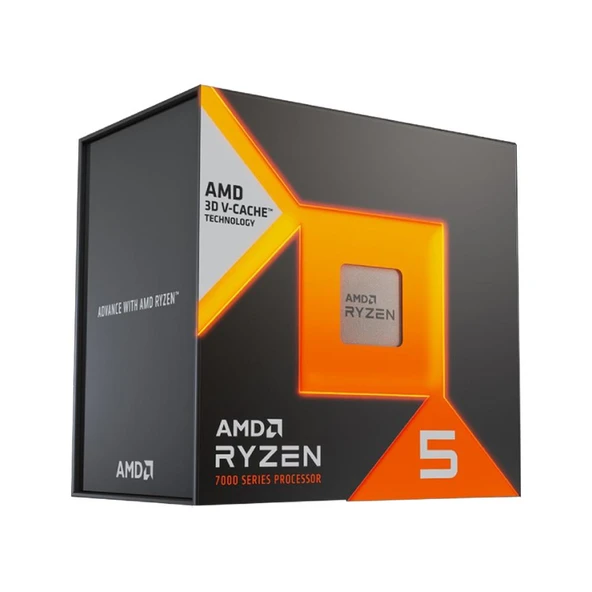 AMD RYZEN 5 7500X3D 102MB 12çekirdekli O/B UHD AM5 65w Kutulu+Fansız ürün görseli 1