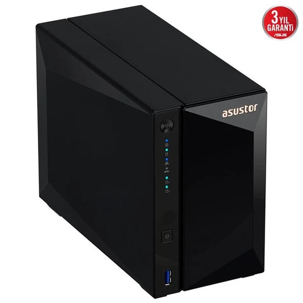 ASUSTOR 2diskli Realtek QC-2GB RAM-2.5GbE Nas Server AS3302T v2 - Resim 4