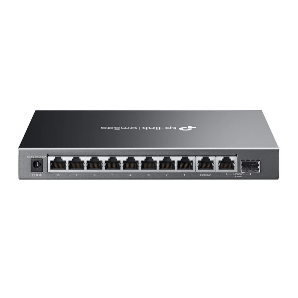 TP-LINK 8port PoE 63w 1-SFP 2-Uplink Gigabit Yönetilebilir Switch OMADA ES210GP ürün görseli 1