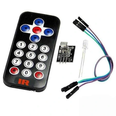 HX1838 IR Alıcı Verici Kablosuz Kumanda Kontrol Kiti ürün görseli 1