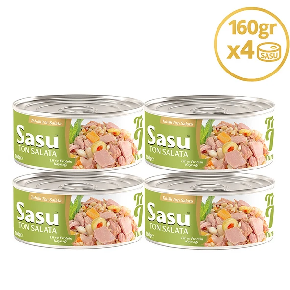 Sasu Tahıllı Ton Salata 4x160G İri Parça ürün görseli 1