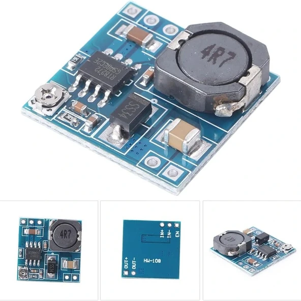 2A Mini Ayarlanabilir DC-DC Voltaj Düşürücü Modül - Resim 4
