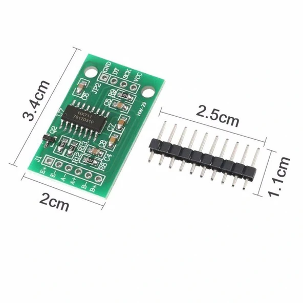 HX711 Çift Kanal Tartı Sensörü Modülü - Resim 3