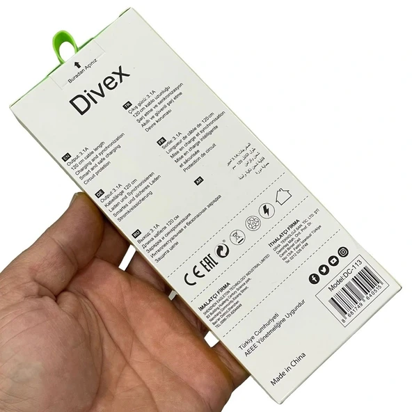 Divex 3.1A 3'ü Bir Arada Hızlı Şarj Data Kablosu DC-113 - Resim 5