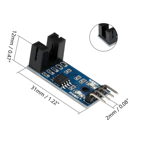 LM393 Kızılötesi Motor Hız Sensör Modülü - Resim 5