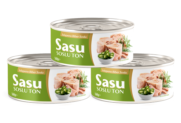 Sasu Jalapeno Biberli Ton Balığı 4x160G Bütün Dilim ürün görseli 1