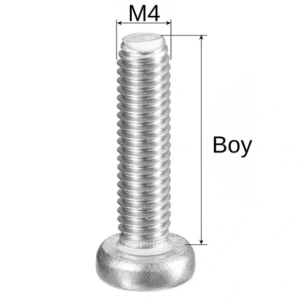 M4X12mm YSB Vida – DIN7985 (Yıldız Silindir Başlı Civata) ürün görseli 1