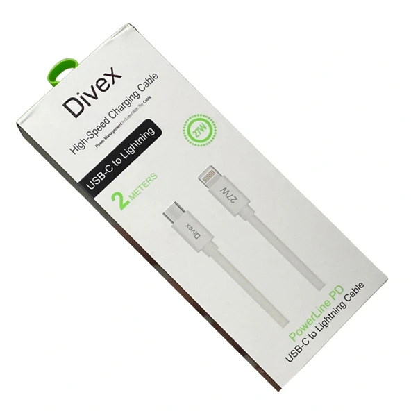 Divex 27W Type-C to Lightning Yüksek Hızlı Şarj Kablosu 2m DC-218 ürün görseli 1