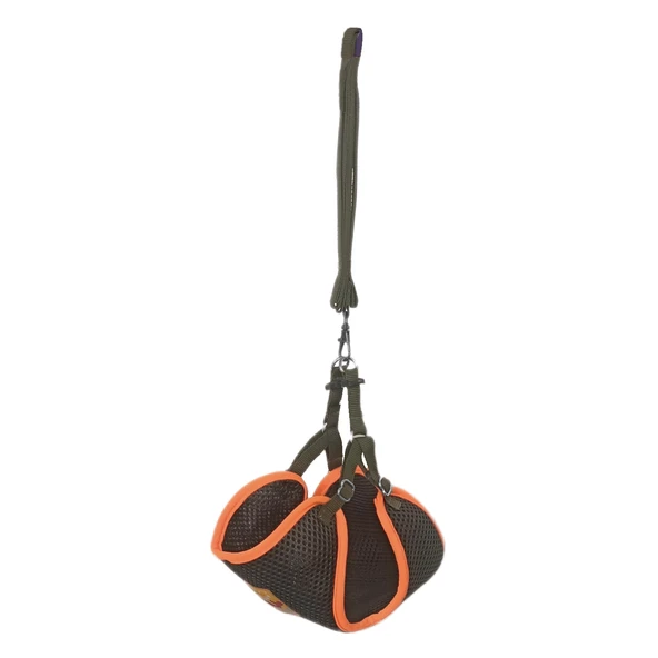 Kedi Köpek Halı Göğüs Tasma Seti Small 32-40 cm + 130 cm Haki Tcu ürün görseli 1