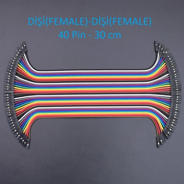 Jumper Kablo Dişi Dişi F2F 40 Pin 30cm ürün görseli 1