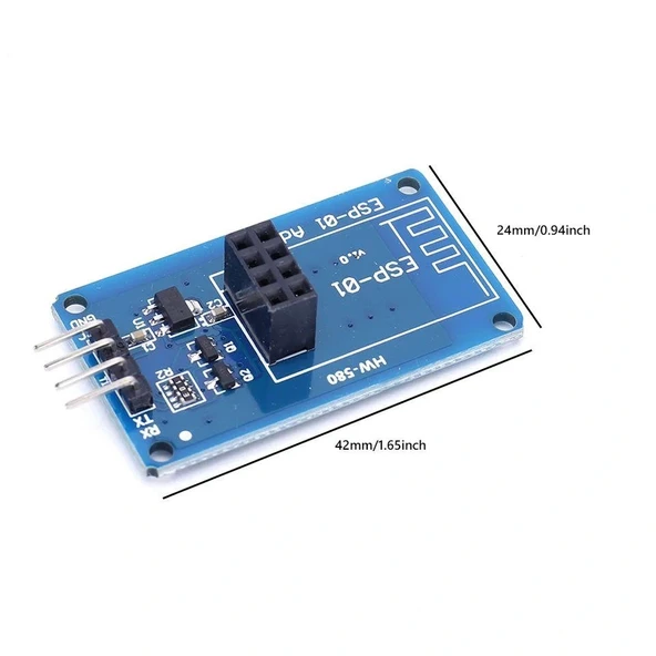 ESP8266 ESP-01 Kablosuz Adaptör Modülü 3.3V-5V - Resim 5