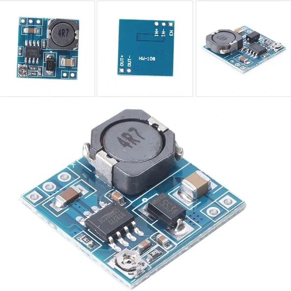 2A Mini Ayarlanabilir DC-DC Voltaj Düşürücü Modül - Resim 3