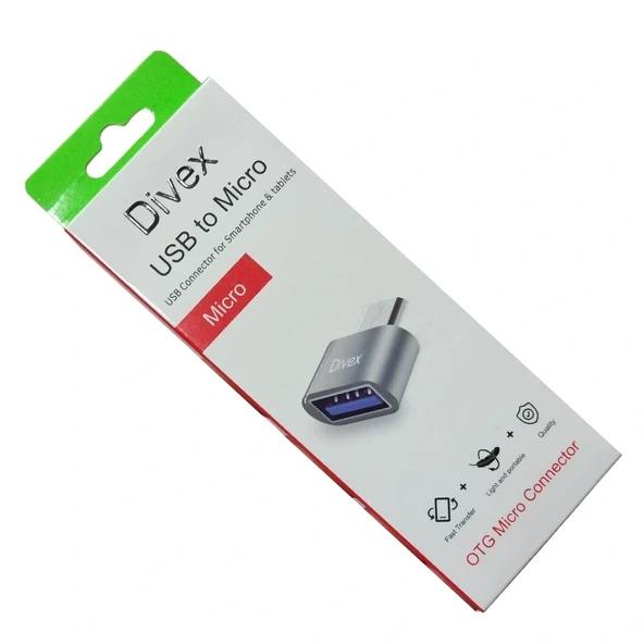Divex Usb to Micro OTG Micro Konnektör Gri DO-180 ürün görseli 1