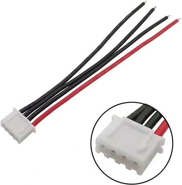 JST-XH 2.54mm 4 Pin 26AWG 20cm Tek Damarlı Dişi Bağlantı Kablosu ürün görseli 1