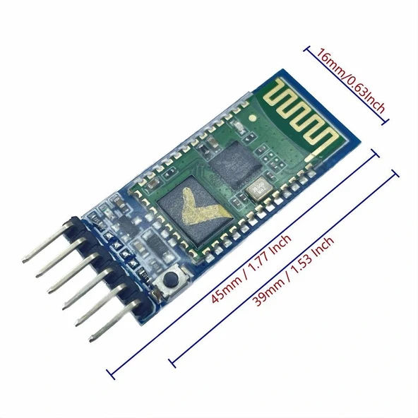 HC05 Bluetooth Serial Modül Kartı 6 Pin Çıkışlı - Resim 3