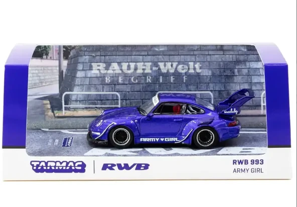 Tarmac Works 1/64 RWB 993 ARMY GIRL Blue ürün görseli 1