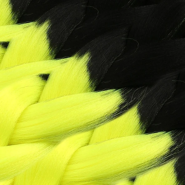 Afrika Örgülük Sen Ombreli  100 Gr. / Siyah / Neon Sarı ürün görseli 1