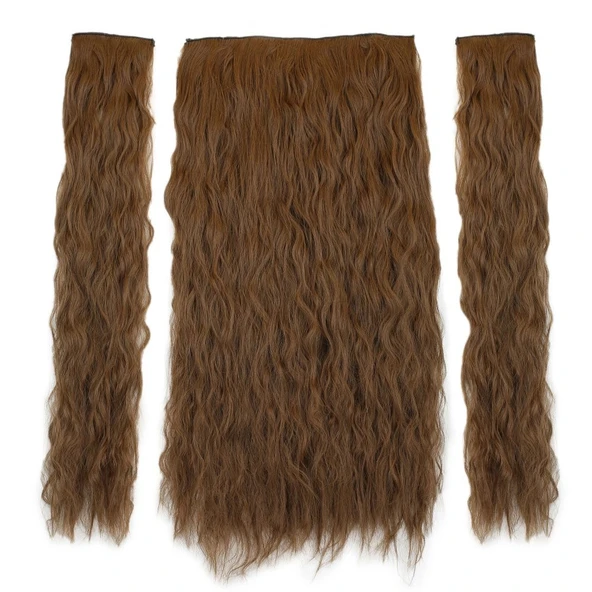 Fiber Sen Kabarık Daalı Yarım Ay + 2 Yan Çıt Çıt / Kumral ürün görseli 1