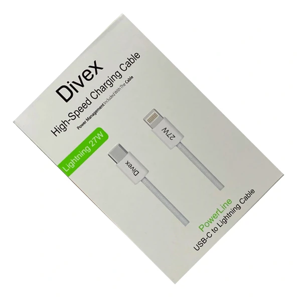 Divex 27W Type-C to Lightning Yüksek Hızlı Şarj Kablosu DC-214 ürün görseli 1