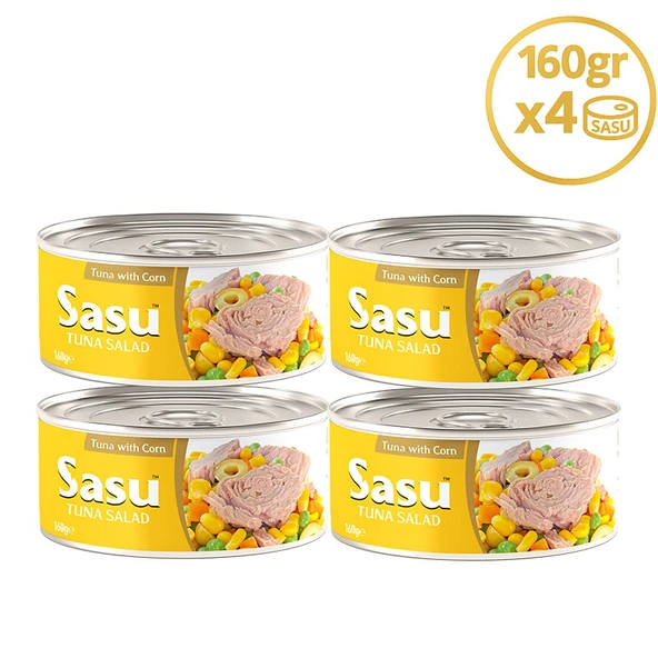 Sasu Mısırlı Ton Salata 4x160G İri Parça ürün görseli 1