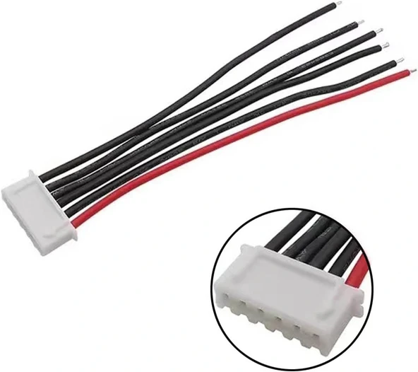 JST-XH 2.54mm 6 Pin 26AWG 20cm Tek Damarlı Dişi Bağlantı Kablosu ürün görseli 1