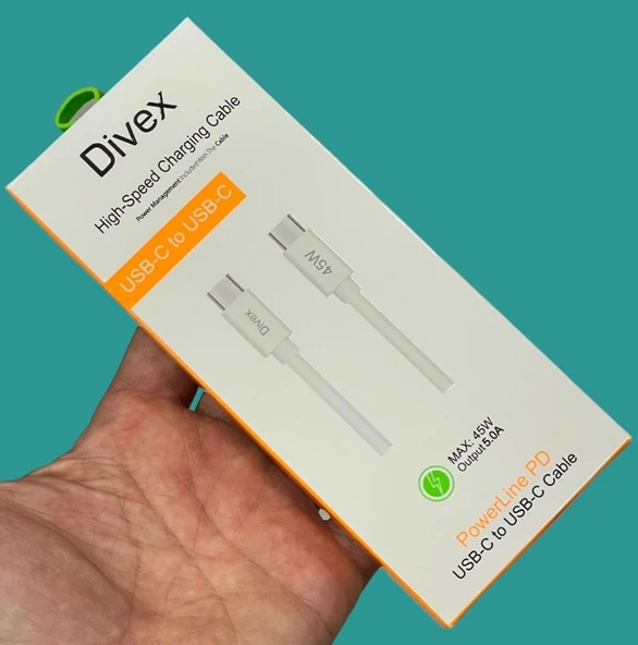 Divex 5.0A 45W Type-C - USB-C Hızlı Şarj Data Kablosu DC-140 - Resim 2