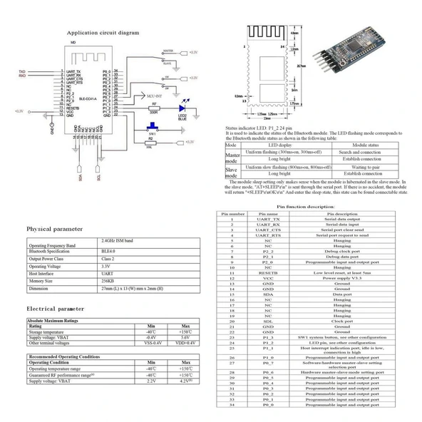 HM-10 CC2541 Bluetooth Modülü HM10 Bluetooth 4.0 - Resim 5