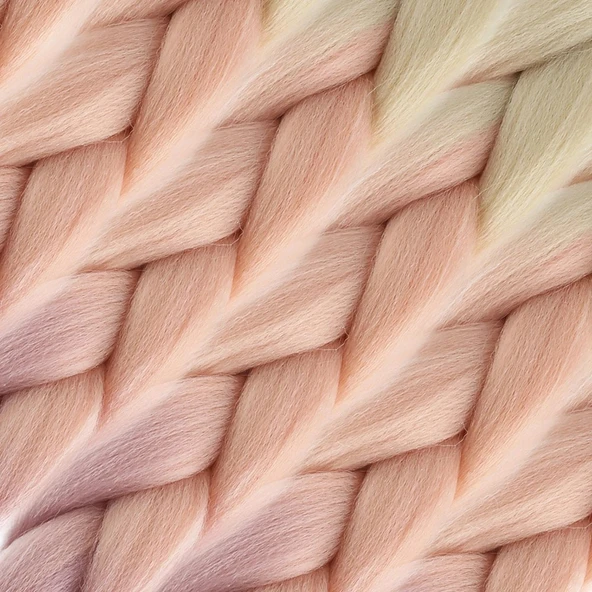 Afrika Örgülük Ombreli Sen  100 Gr. / Platin / Soft Tcu / Soft Lila ürün görseli 1