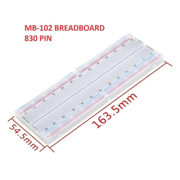 Büyük Boy Breadboard 830 Pin MB-102 ürün görseli 1