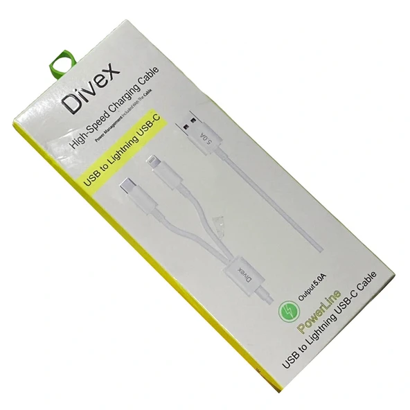 Divex 5.0A Type-C - Lightning Yüksek Hızlı Şarj Kablosu DC-146 ürün görseli 1