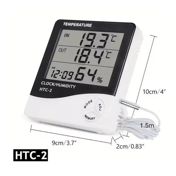 HTC-2 Saatli Nem Ölçer ve Termometre - Resim 4