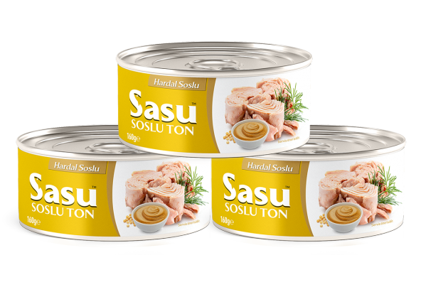 Sasu Hardal Soslu Ton Balığı 6x160G İri Parça ürün görseli 1