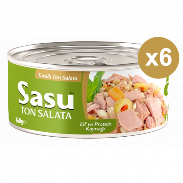Sasu Tahıllı Ton Salata 6x160G İri Parça ürün görseli 1