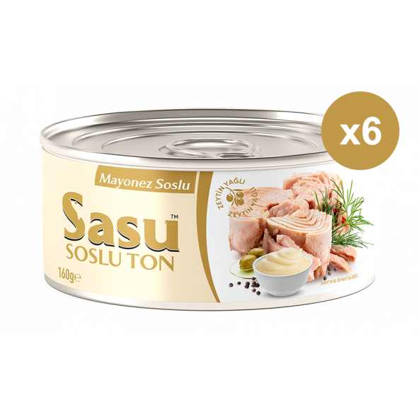 Sasu Mayonez Soslu Ton Balığı 6x160G İri Parça ürün görseli 1