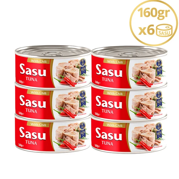 Sasu Acılı Ton Balığı 6x160G Bütün Dilim ürün görseli 1
